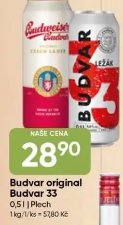 Hruška Budvar original Budvar 33 nabídka