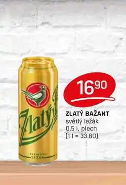 Flop ZLATÝ BAŽANT světlý ležák 0,5 1, plech nabídka