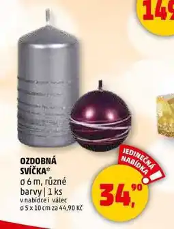 Penny Market OZDOBNÁ SVÍČKA, 1 ks nabídka