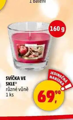 Penny Market SVÍČKA VE SKLE, 1 ks nabídka