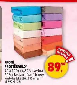 Penny Market FROTÉ PROSTĚRADLO, 1 ks nabídka
