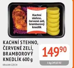 Coop hb Kachní stehno, červené zelí, bramborový knedlík nabídka