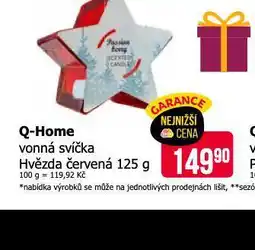 Teta Q home vonná svíčka hvězda červená nabídka