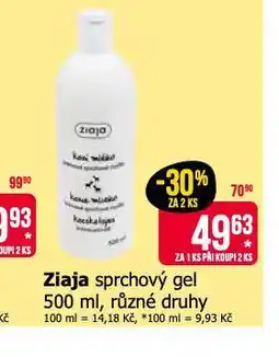Teta Ziaja sprchový gel nabídka