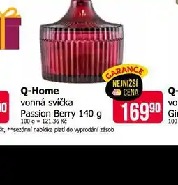 Teta Q home vonná svíčka passion berry nabídka