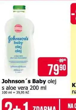 Teta Johnson´s baby olej s aloe vera nabídka