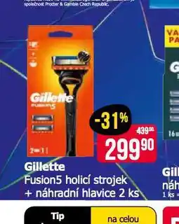 Teta Gillette fusion 5 strojek + náhradní hlavice nabídka