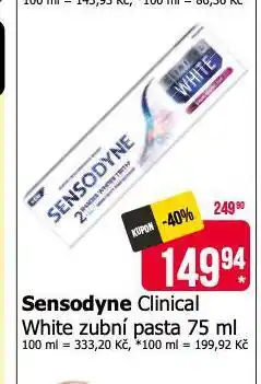 Teta Sensodyne clinical white zubní pasta nabídka