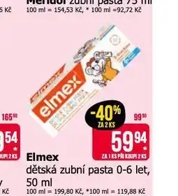 Teta Elmex dětská zubní pasta nabídka