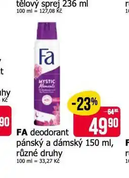 Teta Fa deodorant nabídka