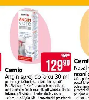 Teta Cemio angin sprej do krku nabídka