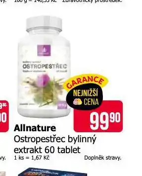 Teta Allnature ostropestřec bylinný extrakt nabídka