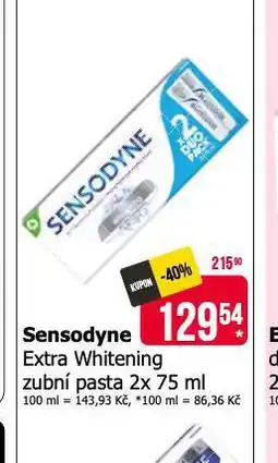 Teta Sensodyne extra whitening duopack zubní pasta nabídka