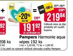 Teta Pampers harmonie aqua nabídka