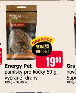 Teta Energy pet pamlsky pro kočky nabídka