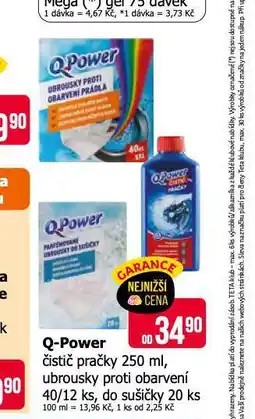 Teta Q power ubrousky proti obarvení nabídka