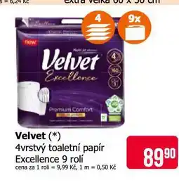 Teta Velvet toaletní papír nabídka