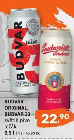 Coop hb Budvar original, Budvar 33 nabídka