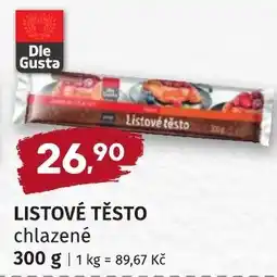 Coop hb Listové těsto nabídka