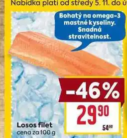 Billa Losos filet cena za 100g nabídka