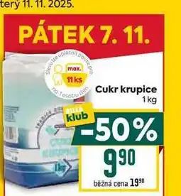 Billa Cukr krupice 1kg nabídka