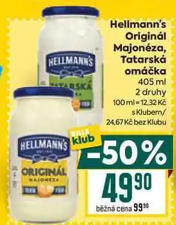 Billa Hellmann's Originál Majonéza,Tatarská omáčka 405 ml nabídka