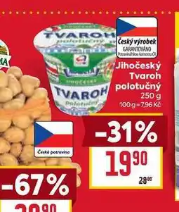Billa Jihočeský Tvaroh polotučný 250 g nabídka