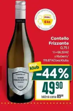 Billa Contello Frizzante 0,75l nabídka