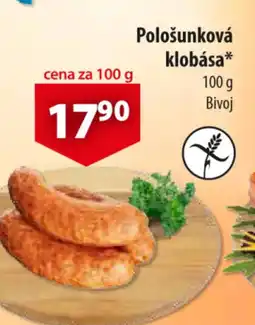 CBA Pološunková klobása nabídka