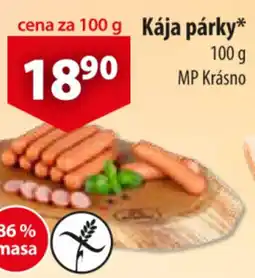 CBA Kája párky nabídka