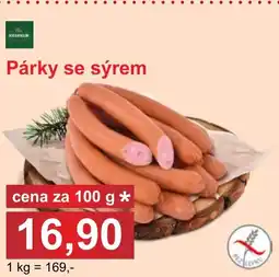 PLUS JIP Párky se sýrem nabídka