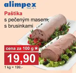 PLUS JIP Paštika s pečeným masem, s brusinkami nabídka