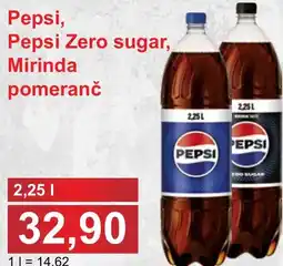 PLUS JIP Pepsi, Pepsi Zero sugar, Mirinda pomeranč nabídka