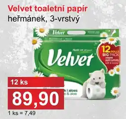 PLUS JIP Velvet toaletní papír nabídka