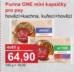 PLUS JIP Purina ONE mini kapsičky pro psy nabídka