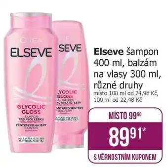 Elseve šampon 400 ml, balzám na vlasy 300 ml