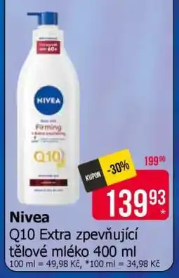 Teta Nivea Q10 Extra zpevňující tělové mléko 400 ml nabídka