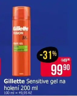 Teta Gillette Sensitive Gel na holení 200 ml nabídka