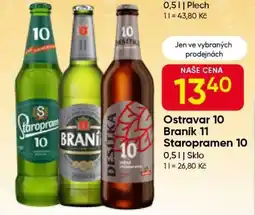 Hruška Ostravar 10, Braník 11, Staropramen 10 nabídka