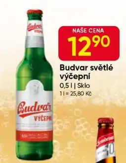 Hruška Budvar světlé výčepní nabídka