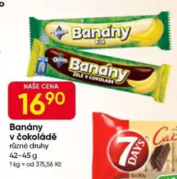 Hruška Banány v čokoládě nabídka