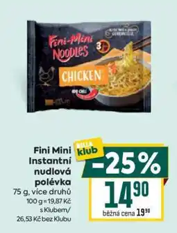 Billa Fini Mini Instantní nudlová polévka nabídka