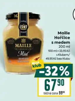 Billa Maille Hořčice s medem nabídka