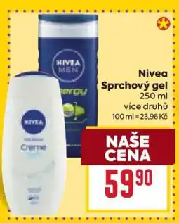 Billa Nivea sprchový gel nabídka