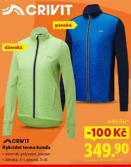 Lidl CRIVIT Hybridní termo bunda nabídka