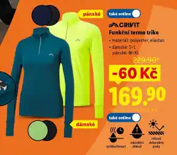 Lidl CRIVIT Funkční termo triko nabídka