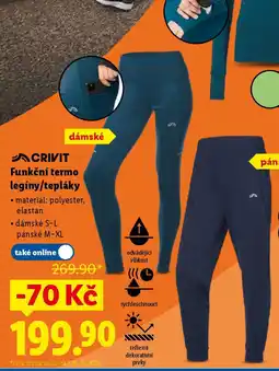 Lidl CRIVIT Funkční termo legíny/tepláky nabídka