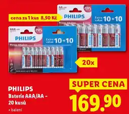 Lidl PHILIPS Baterie AAA/AA nabídka