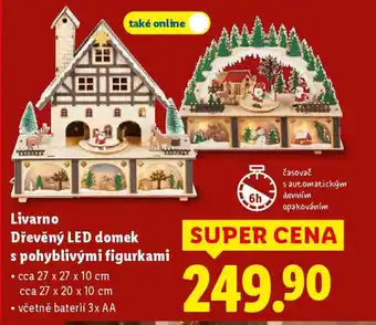 Livarno Dřevěný LED domek s pohyblivými figurkami