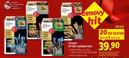 Lidl Livarno 20 LED světelný řetěz nabídka